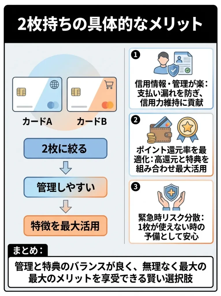2枚持ちの具体的なメリット