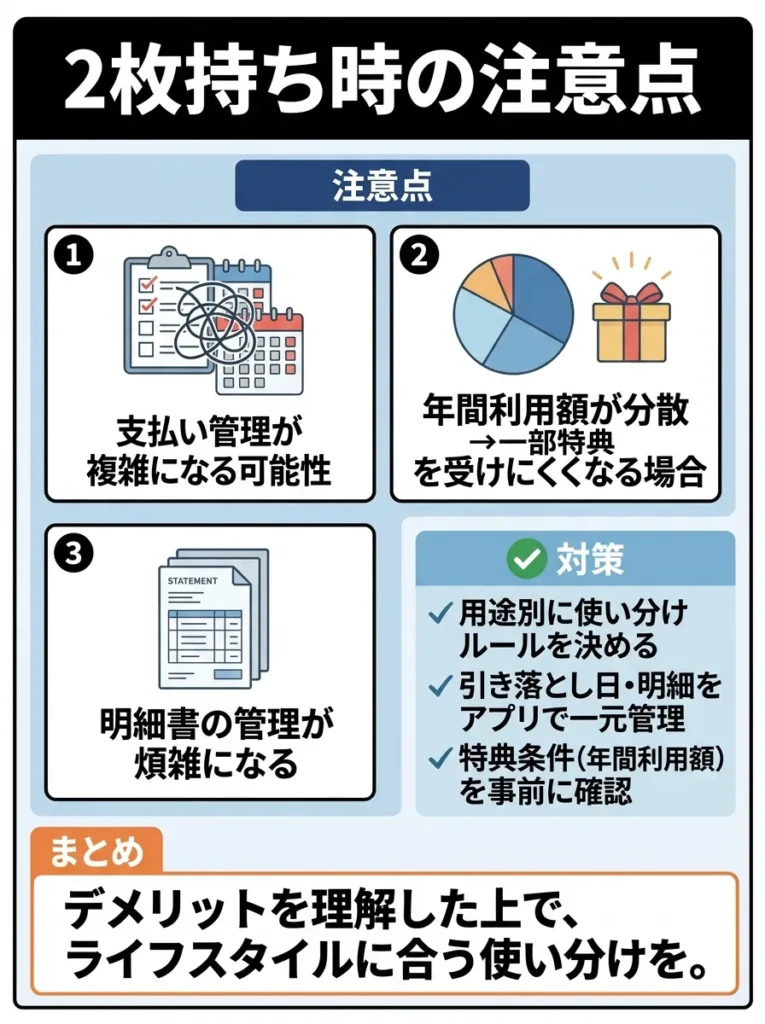 2枚持ち時の注意点
