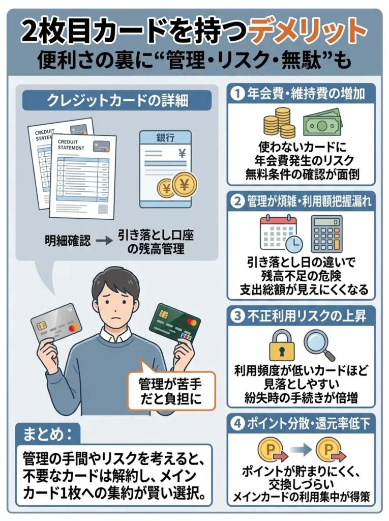 2枚目カードを持つデメリット