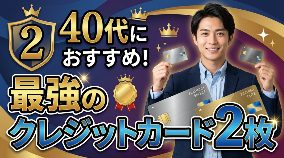 40代におすすめのクレジットカード最強の2枚！年収・ライフスタイル別で解説