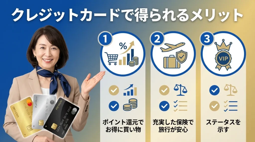 50代女性がクレジットカードで得られる3つのメリット