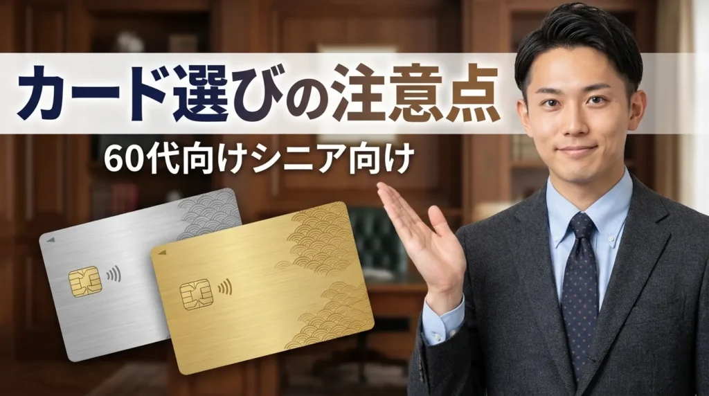 60代のクレジットカード選びで注意すべき5つのポイント