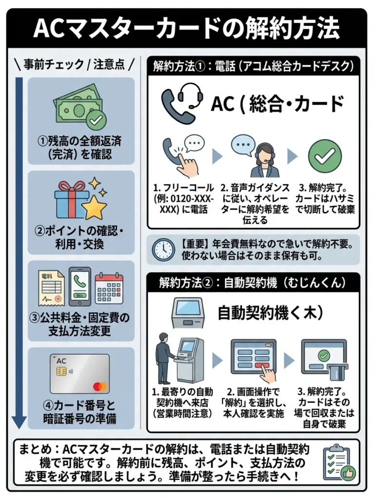 ACマスターカードの解約方法