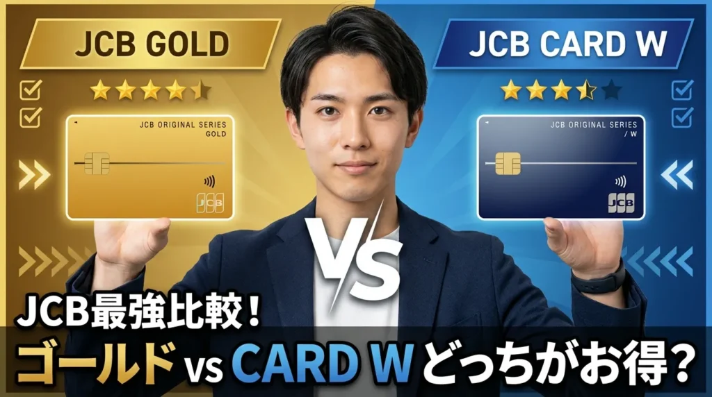 JCBゴールドとJCBカード Wを徹底比較