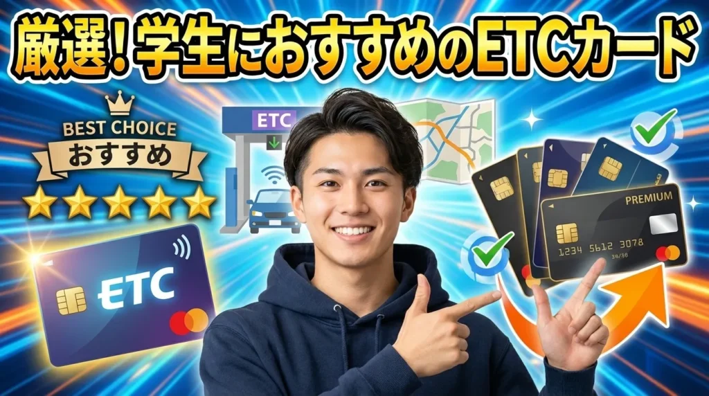 学生におすすめETCカード8選!年会費・還元率・特典を徹底比較