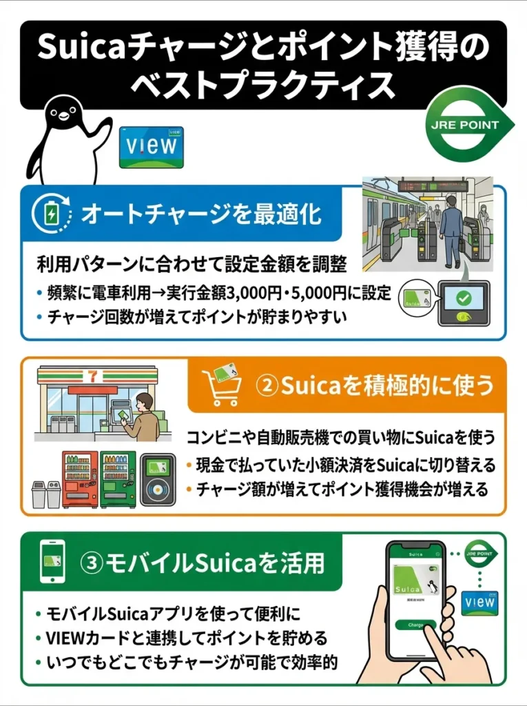 Suicaチャージとポイント獲得のベストプラクティス