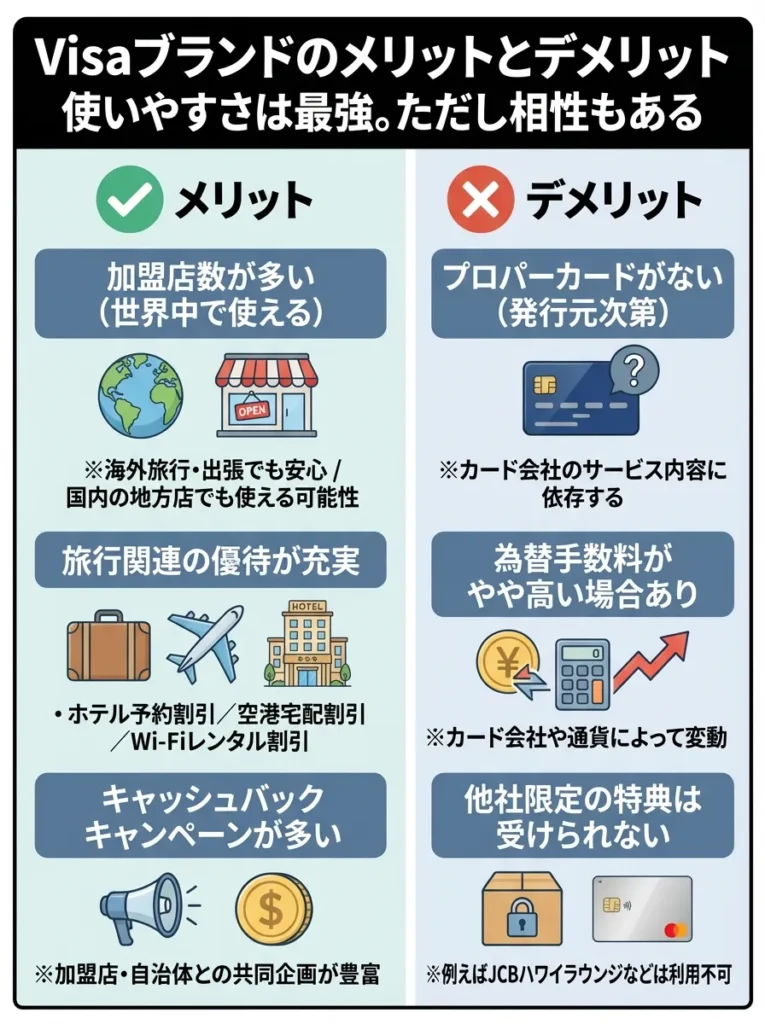 Visaブランドのメリットとデメリット