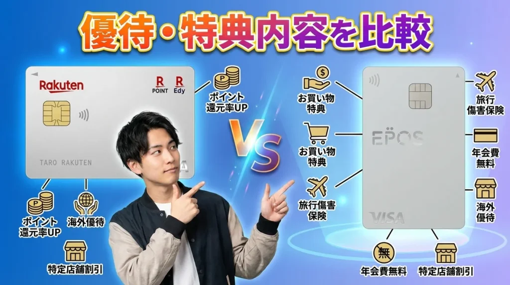 【優待・特典内容を比較】カード提示でお得になる場所