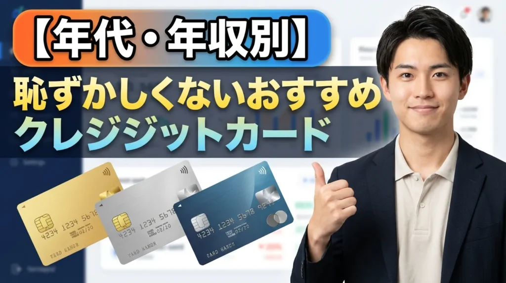 【年代・年収別】恥ずかしくないおすすめのクレジットカード
