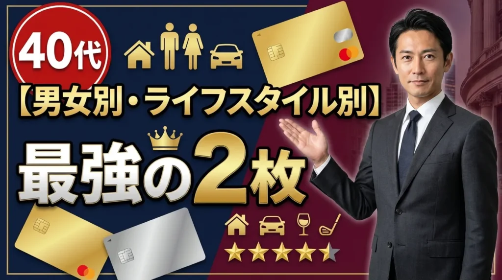 【男女別・ライフスタイル別】40代向けのクレジットカード最強の2枚の活用法