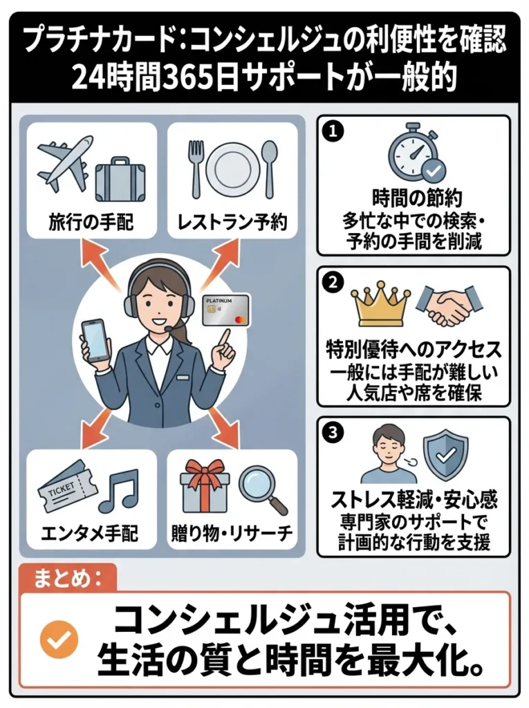 コンシェルジュサービスの利便性を確認する