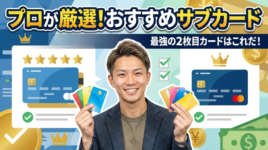 サブカードおすすめ最強11選【2026年最新】プロが厳選した2枚目クレジットカードの選び方と使い分け完全ガイド