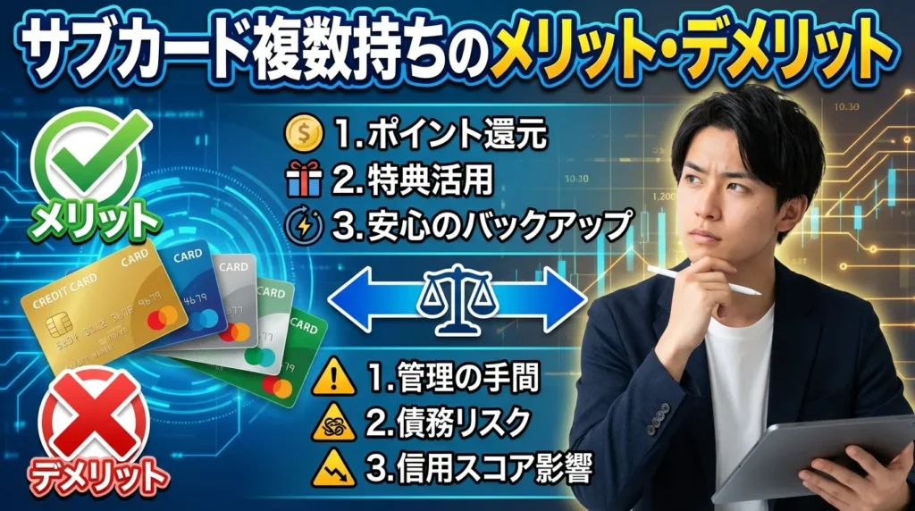 サブカード複数持ちのメリット・デメリット完全解説
