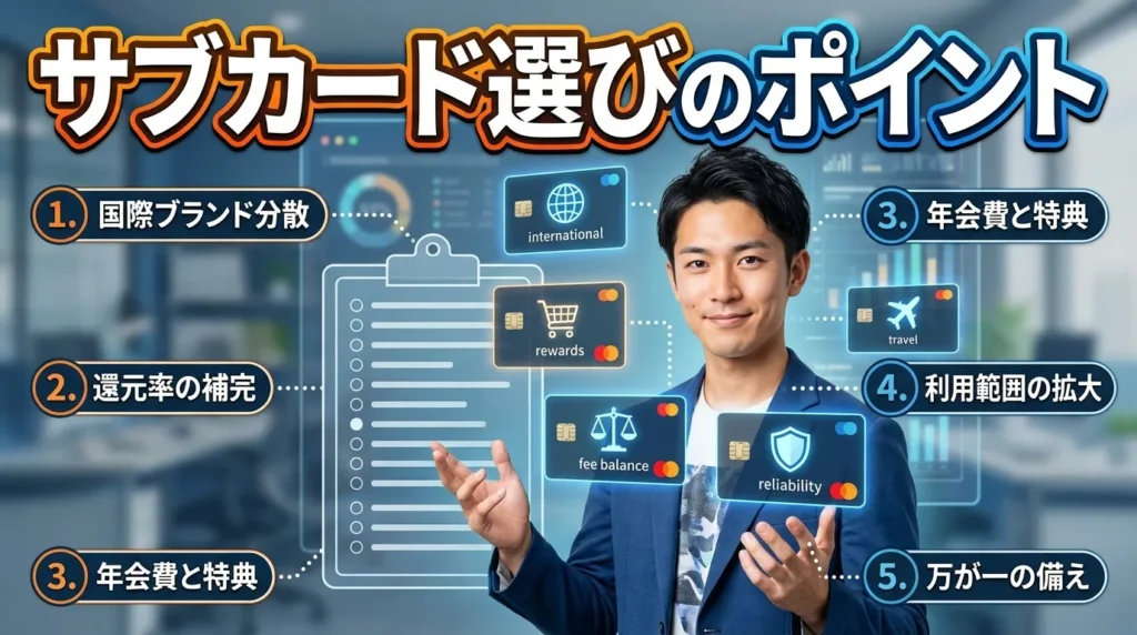 サブカード選びの絶対に失敗しない5つの基準
