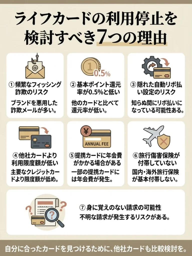 ライフカード「やめた方がいい」と言われる7つの理由