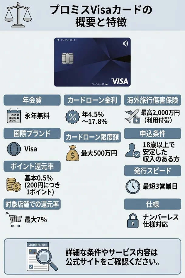 プロミスVisaカードの主要な基本情報