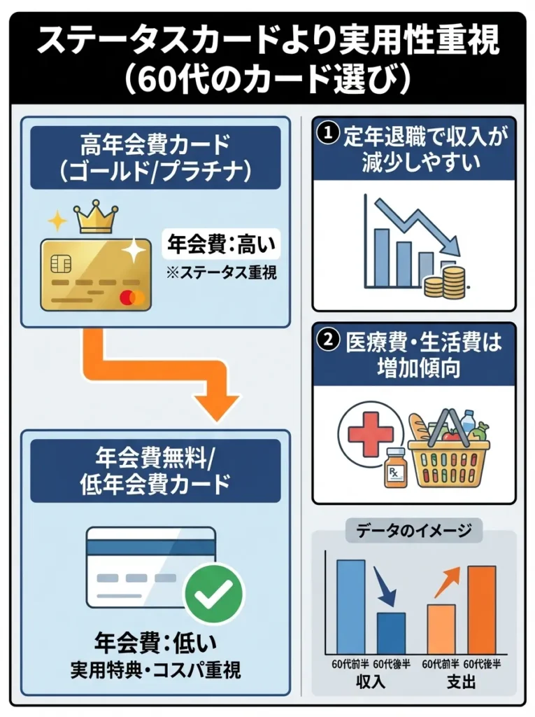 ステータスカードより実用性重視