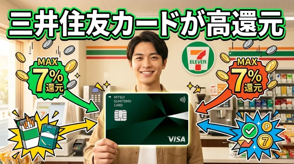 セブン-イレブンでのタバコクレジットカード決済とポイント還元