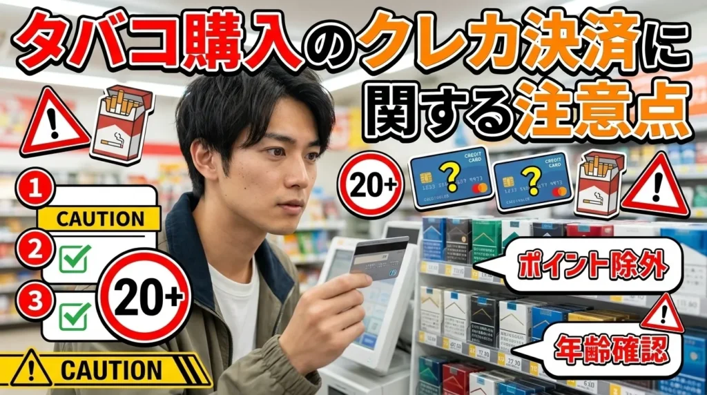 タバコクレジットカード決済の注意点と制限事項