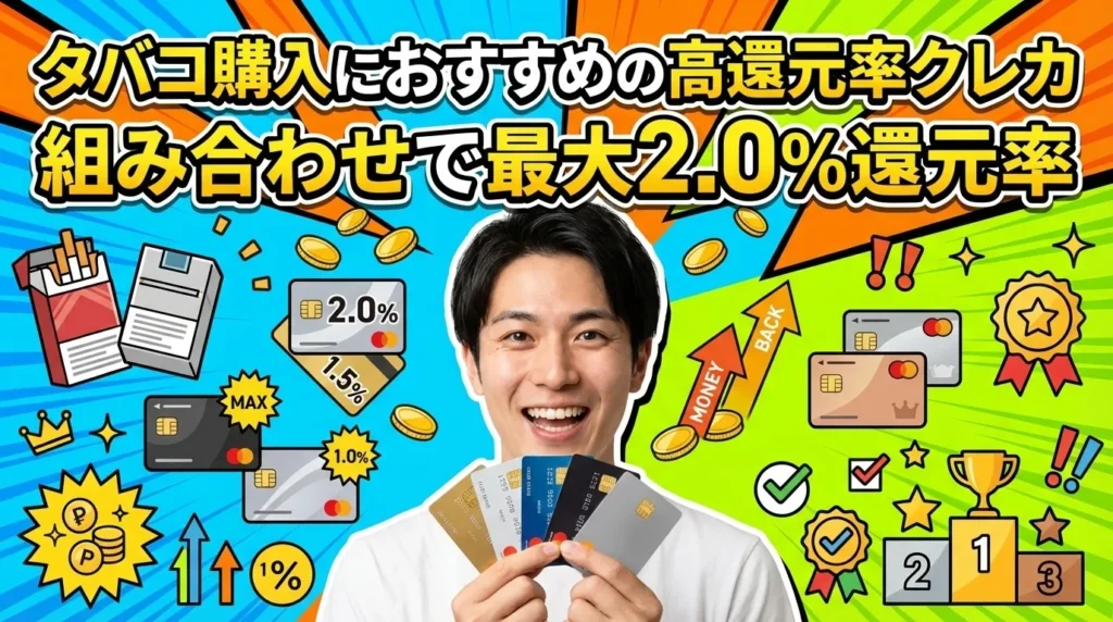 タバコ購入におすすめの高還元率クレジットカード