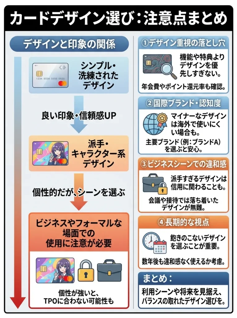 デザイン選択時の注意点