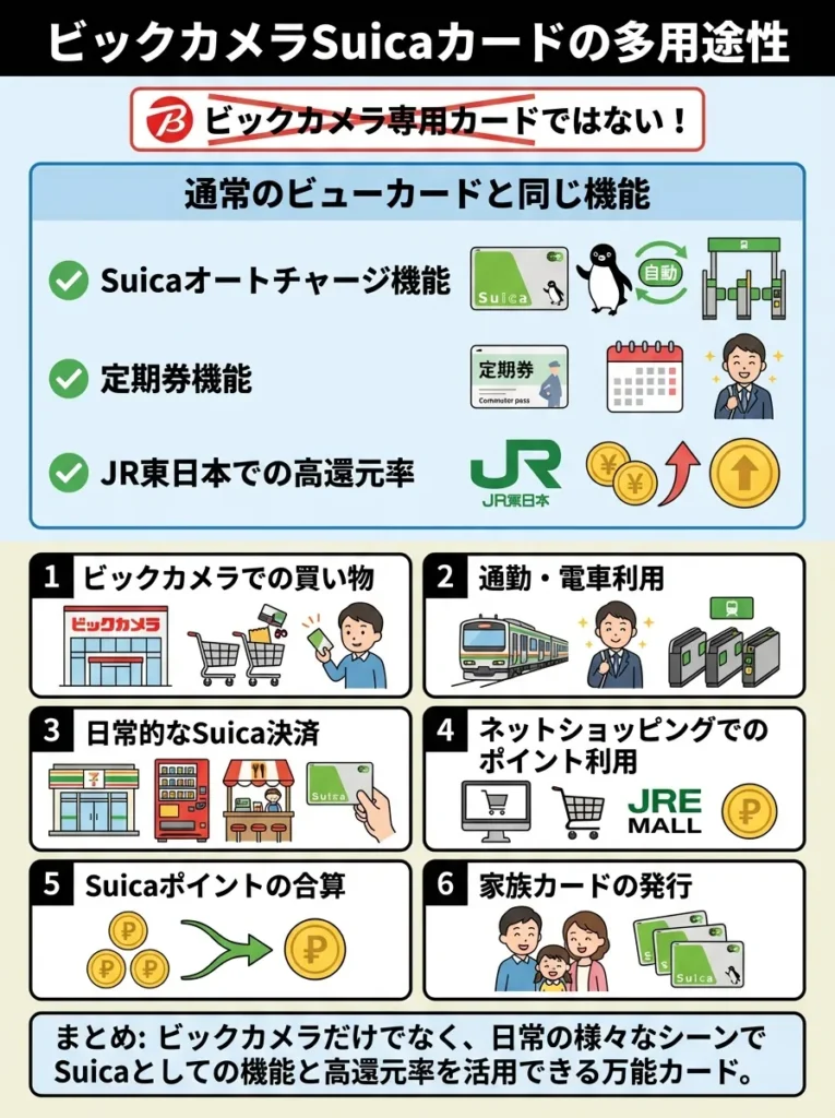 ビックカメラ以外でも通常のビューカードとして活躍