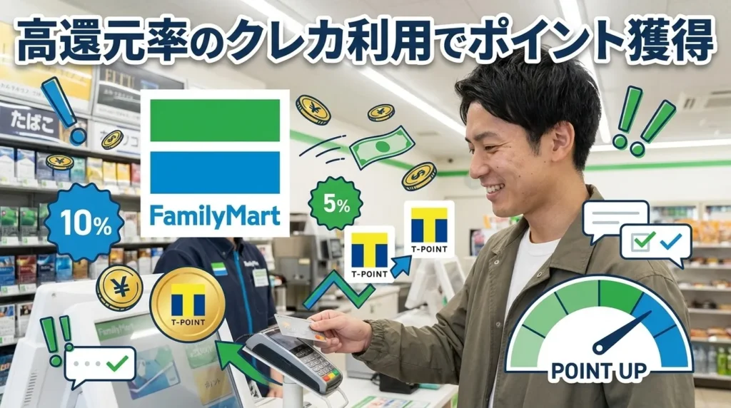 ファミリーマートでのタバコ購入とdポイント・Tポイント