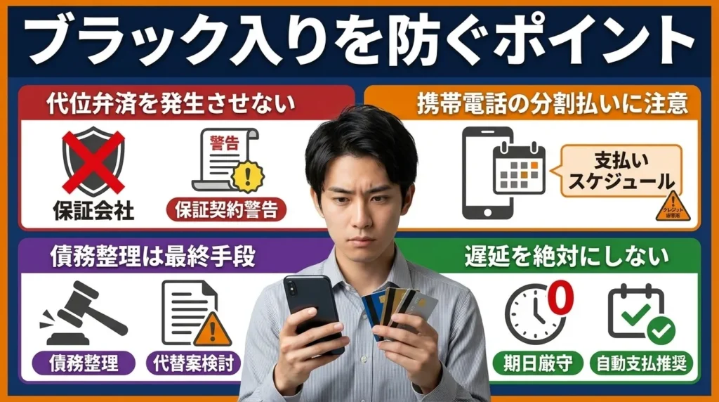 ブラックリスト入りを防ぐための予防策