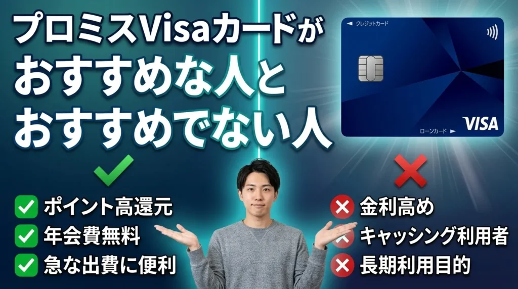 プロミスVisaカードがおすすめの人と向いていない人