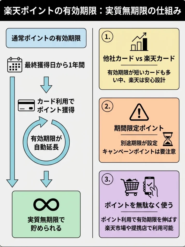ポイント有効期限が実質無期限で安心