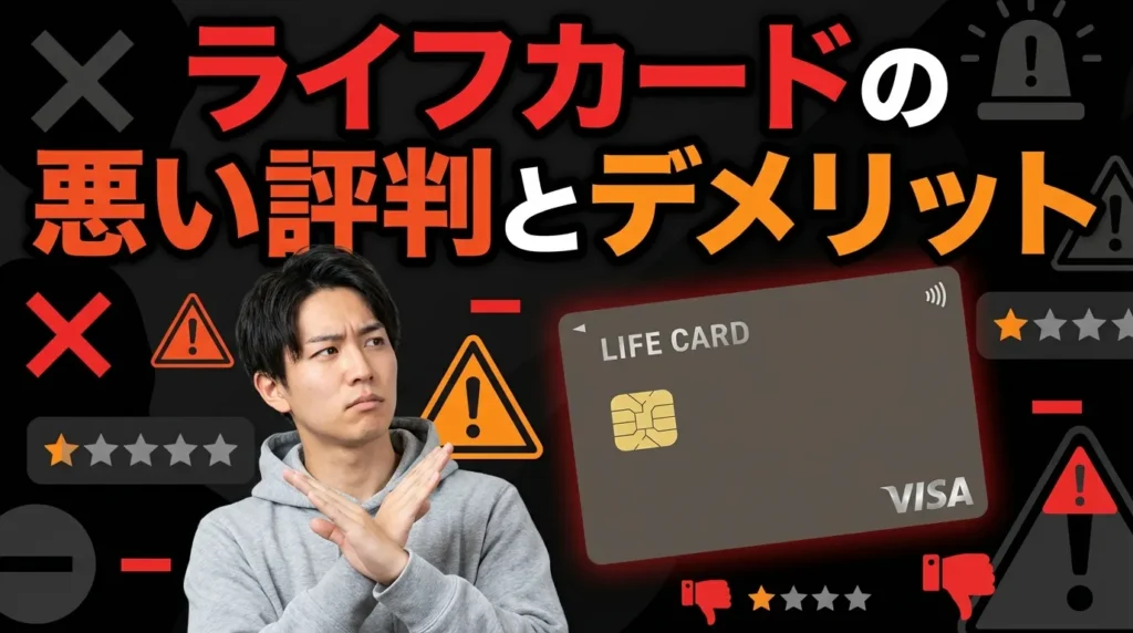 ライフカードの悪い評判・デメリット｜利用者の不満と注意点