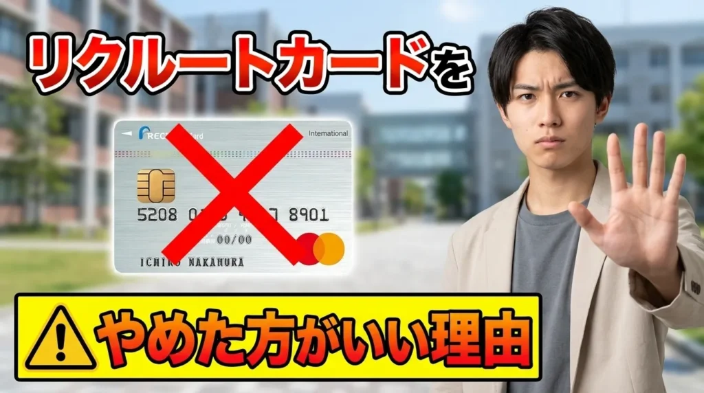 リクルートカードをやめた方がいい8つの具体的な理由