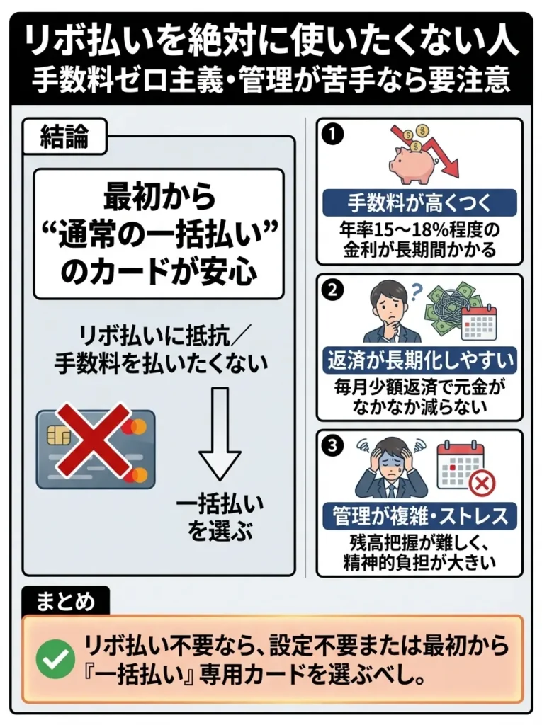 リボ払いを絶対に使いたくない人