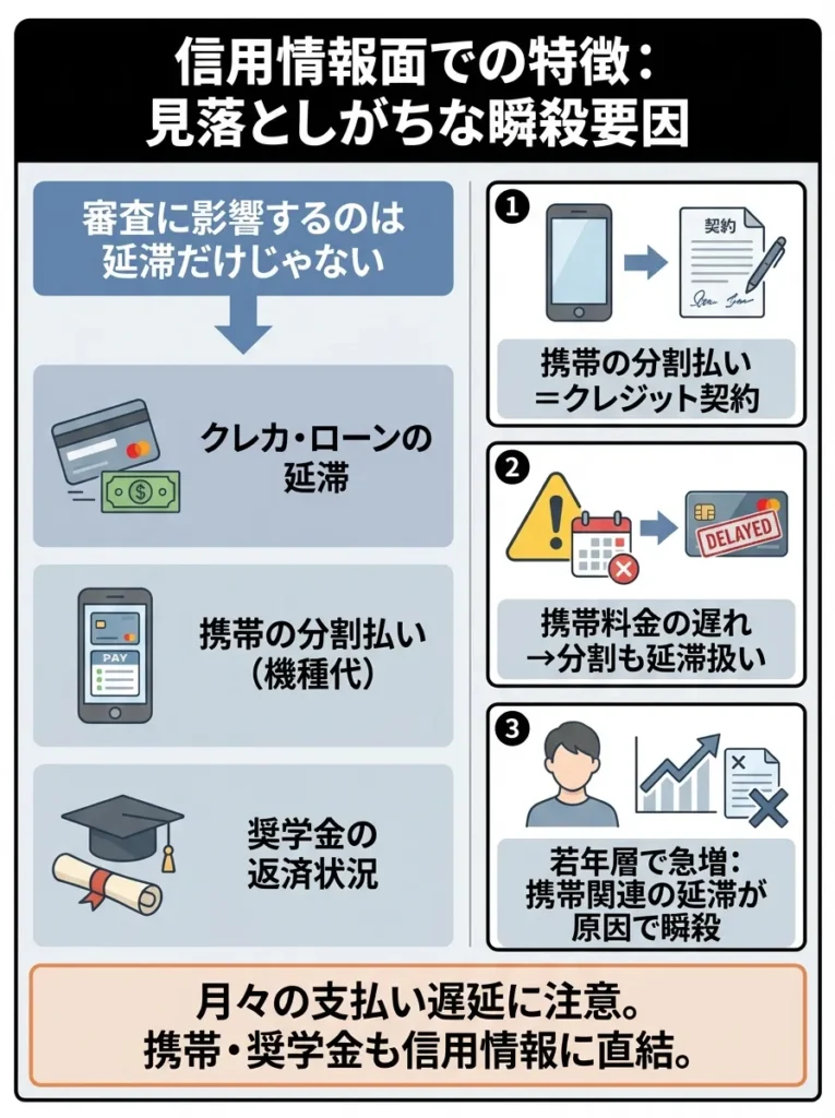 信用情報面での特徴