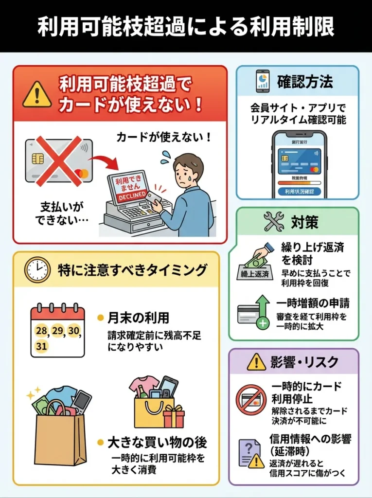 利用可能枠超過による利用制限