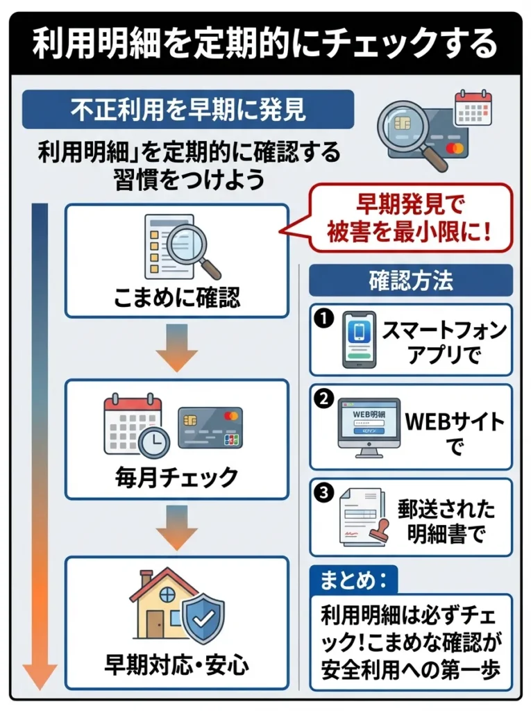 利用明細を定期的にチェックする