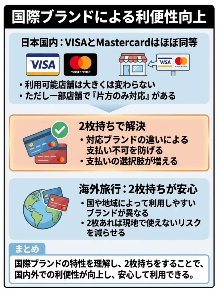 国際ブランドによる利便性向上