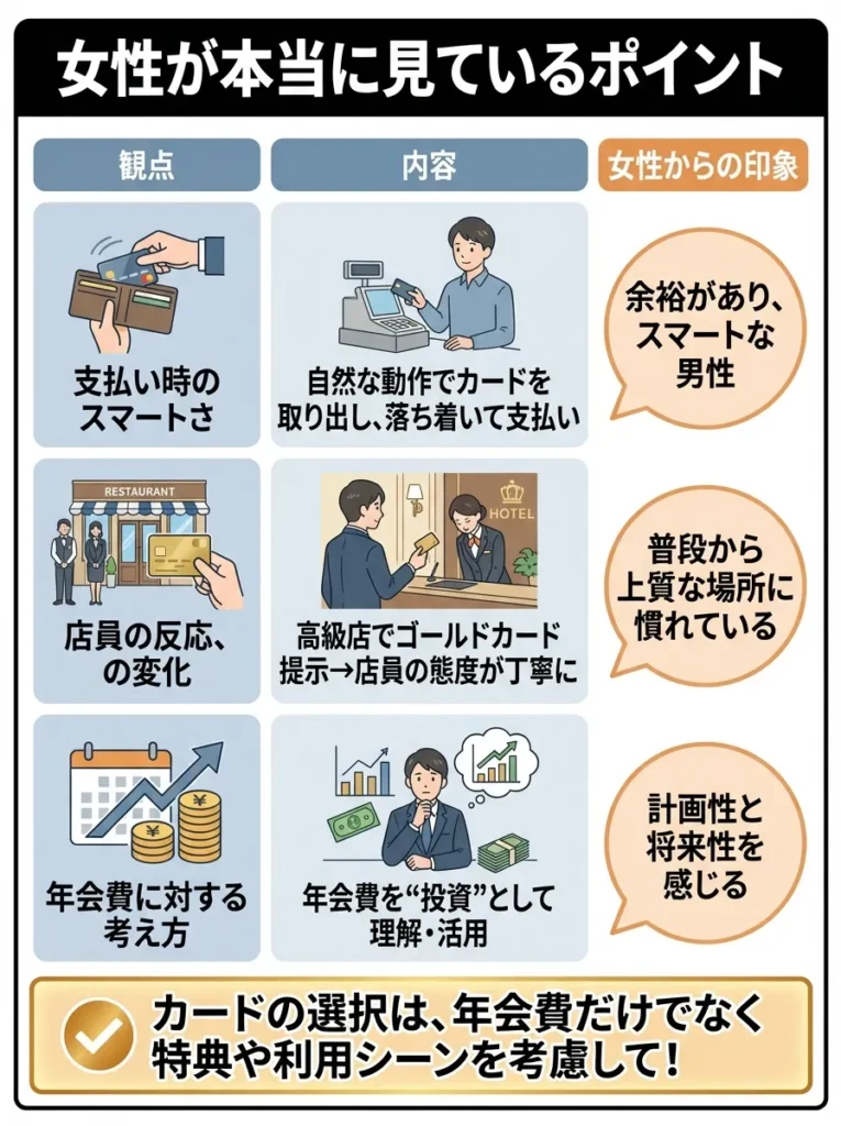 女性が本当に見ているポイント