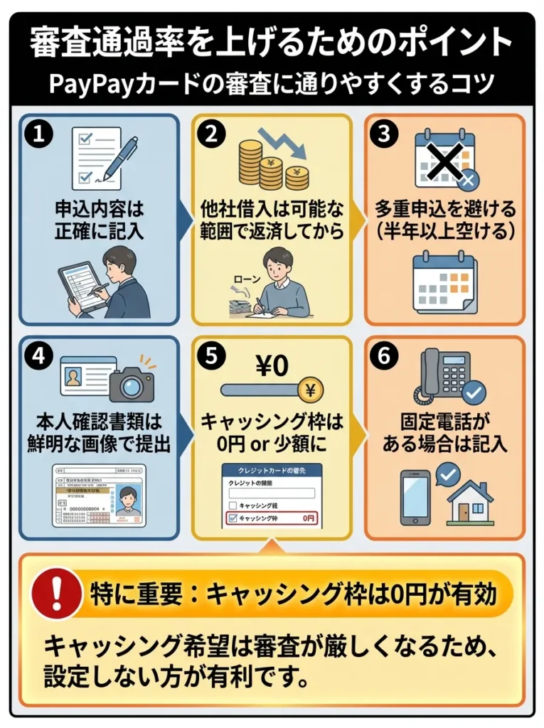 審査通過率を上げるためのポイント