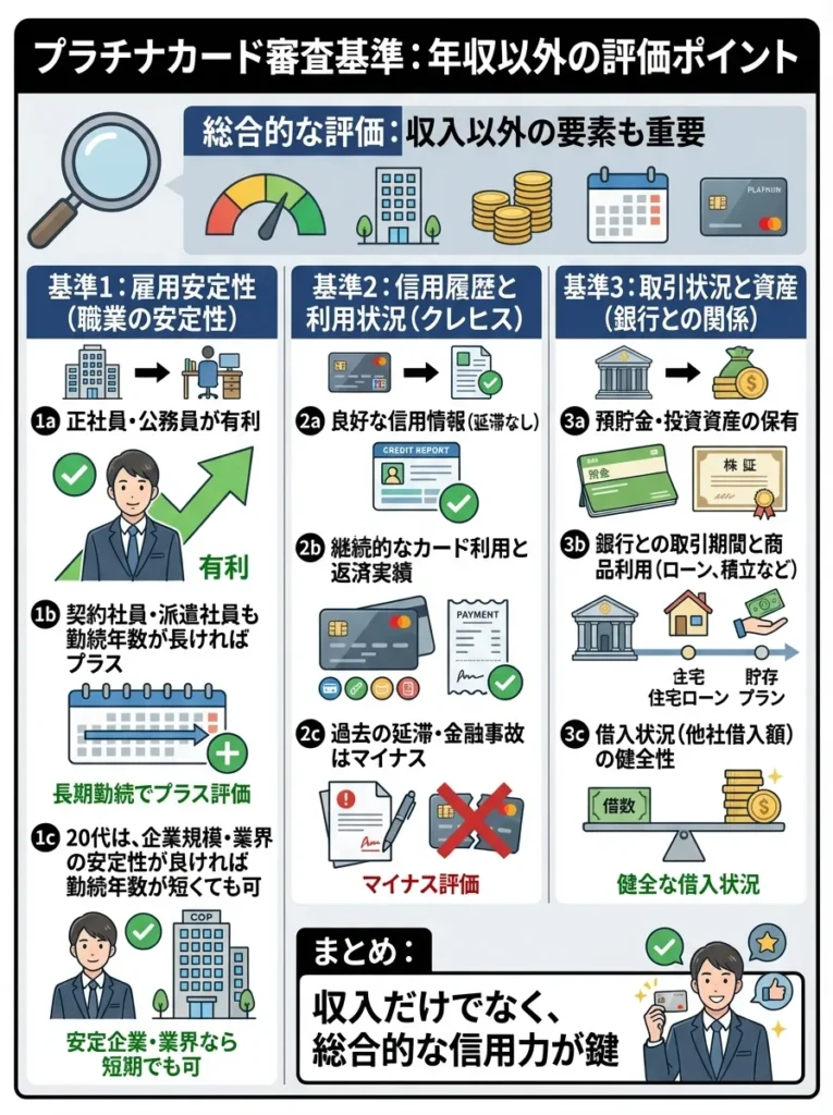 年収以外で重視される審査ポイント