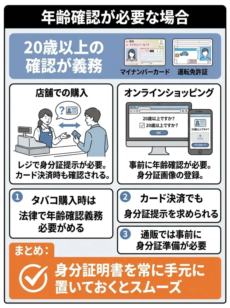 年齢確認が必要な場合