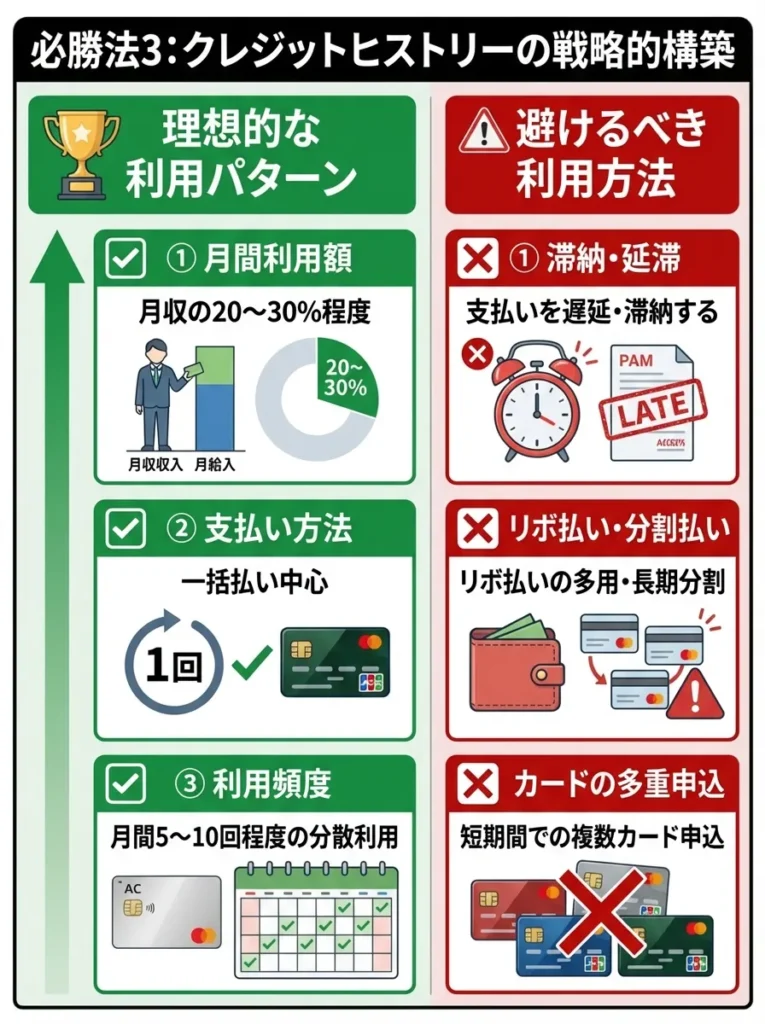 必勝法3：クレジットヒストリーの戦略的構築