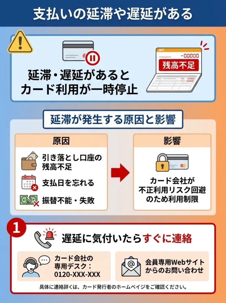 支払いの延滞や遅延がある