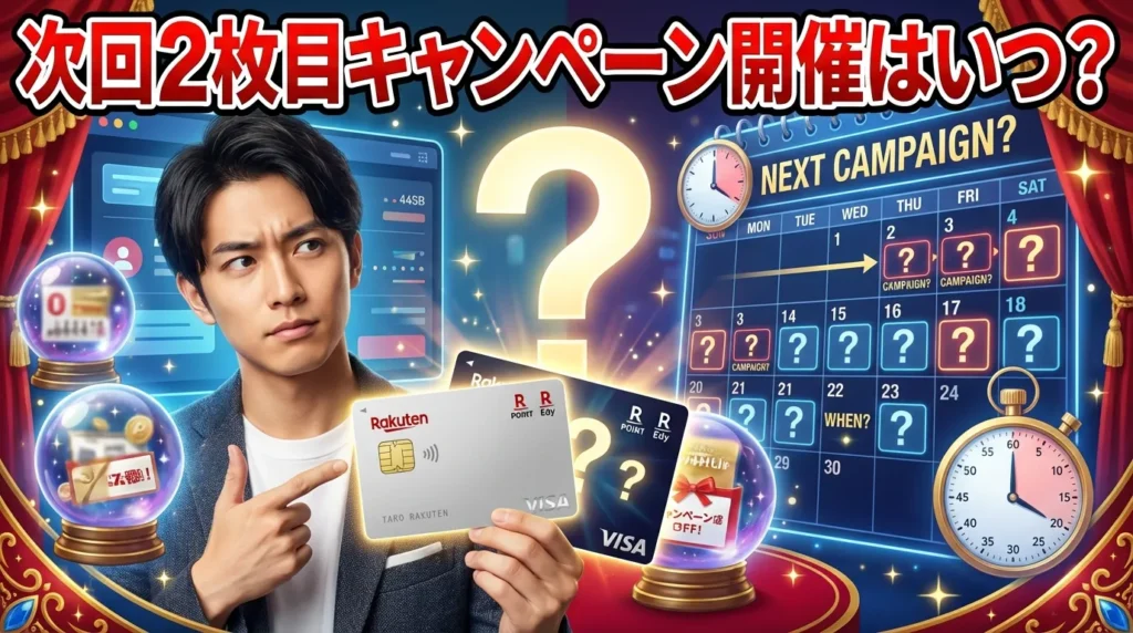楽天カード2枚目キャンペーンの次回開催はいつ？