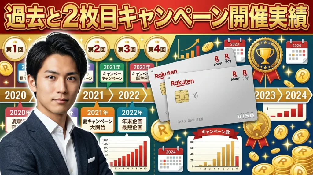 楽天カード2枚目キャンペーンの過去開催の実績