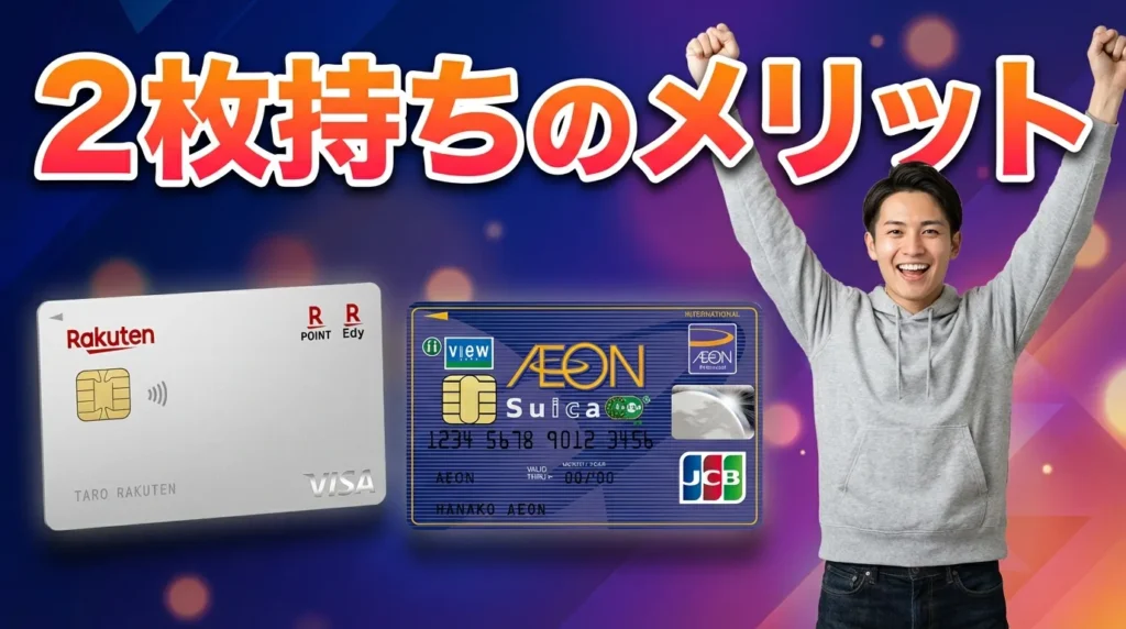 楽天カードとイオンカード2枚持ちのメリット
