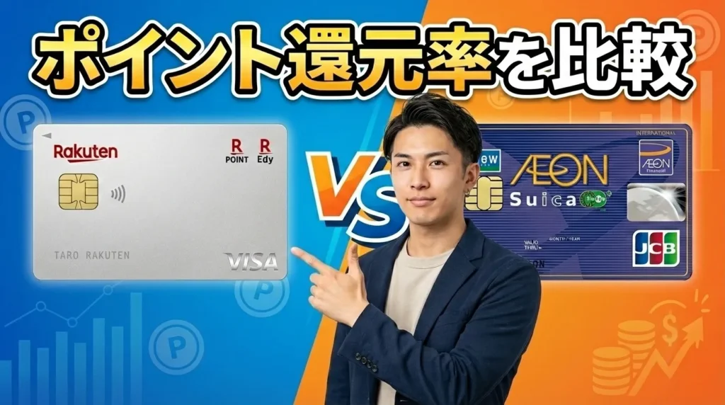 楽天カードとイオンカードのポイント還元率を詳細比較