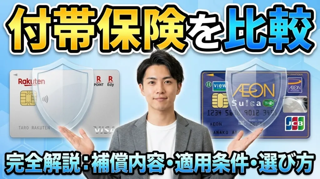 楽天カードとイオンカードの付帯保険の比較