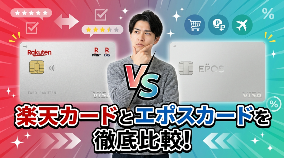 楽天カードとエポスカードを比較！メインとサブで賢く使い分ける方法を解説