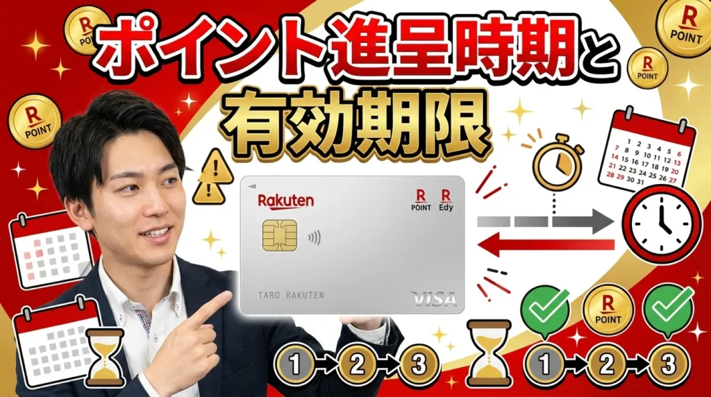 楽天カードのポイント進呈時期と有効期限